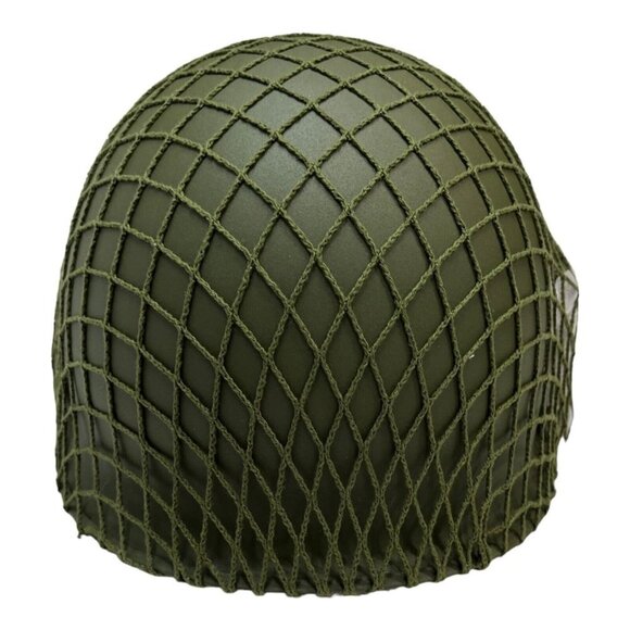 WWII US Army M1 Helmet Replica WW2 Metal Steel Shell With‎ Netting - Picture 10 of 11